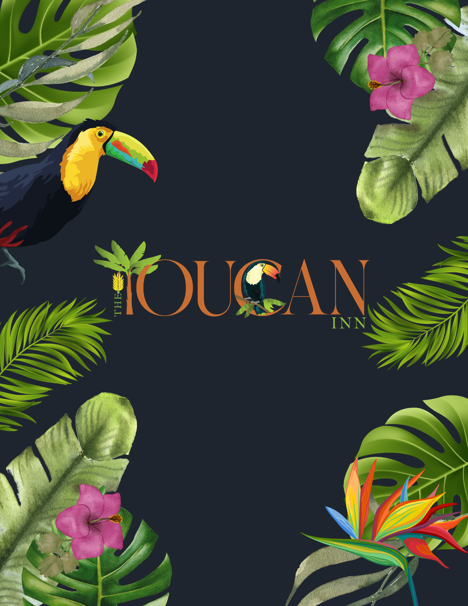 Back Cover menu at The Nest, The Toucan Inn